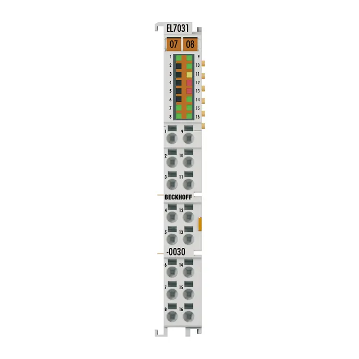 EL7031-0030 | Beckhoff | EtherCAT клемма, 1-канальный интерфейс движения, шаговый двигатель, 24 В пост. тока, 2,8 А
