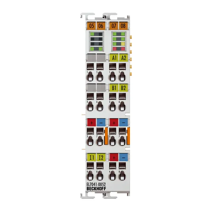 EL7041-0052 | Beckhoff | EtherCAT клемма, 1-канальный интерфейс движения, шаговый двигатель, 48 В пост. тока, 5 А
