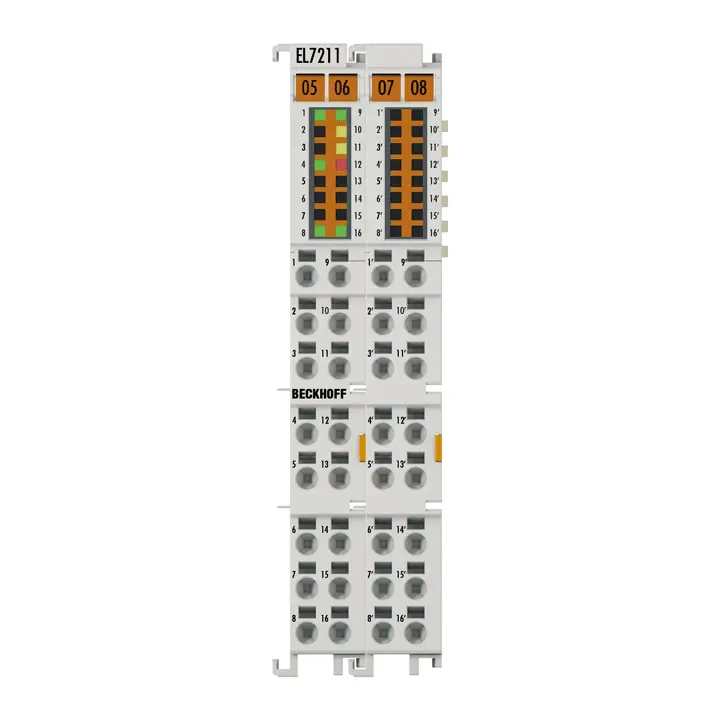 EL7211 | Beckhoff | EtherCAT клемма, 1-канальный интерфейс движения, серводвигатель, 48 В пост. тока, 4,5 А, резольвер
