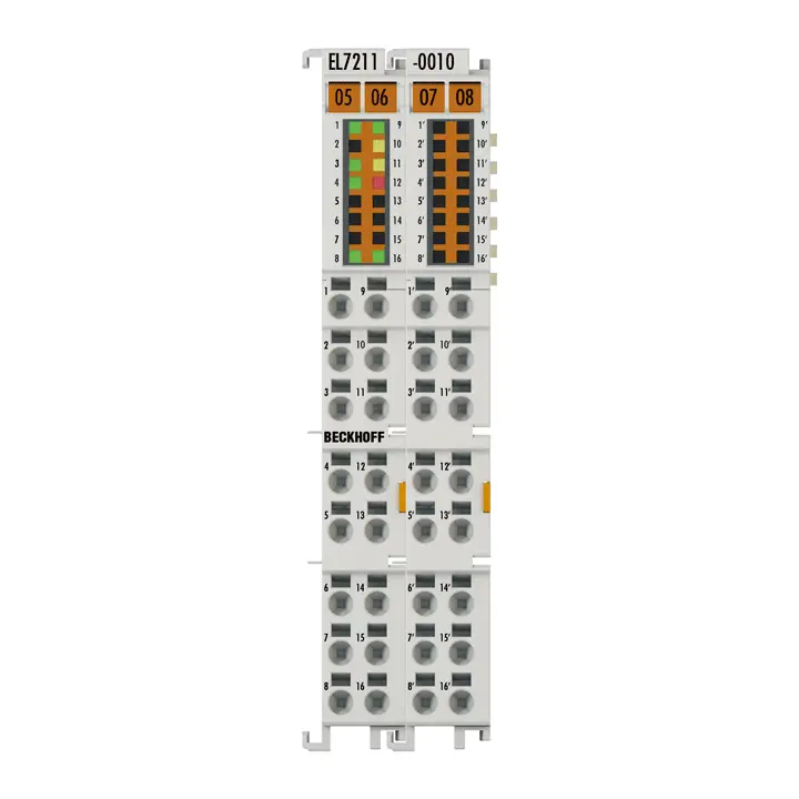 EL7211-0010 | Beckhoff | EtherCAT клемма, 1-канальный интерфейс движения, серводвигатель, 48 В пост. тока, 4,5 А, OCT