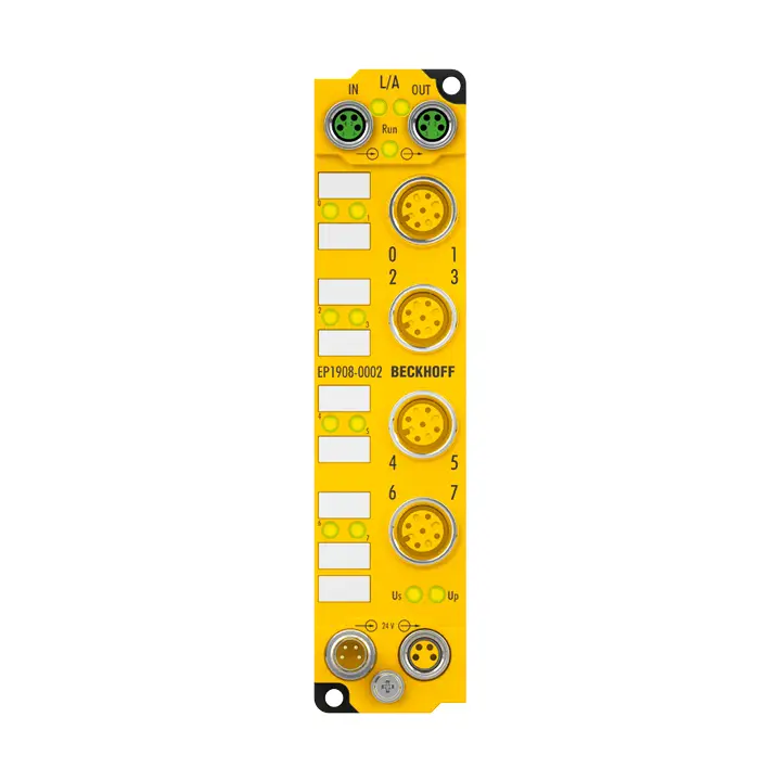 EP1908-0002 | Beckhoff | EtherCAT Box, 8-канальный цифровой вход, 24 В DC, M12, TwinSAFE