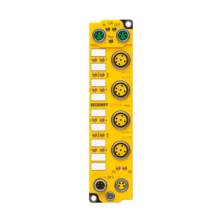 EP1918-0002 | Beckhoff | EtherCAT Box, 8-канальный цифровой вход, 24 В DC, M12, TwinSAFE, TwinSAFE Logic