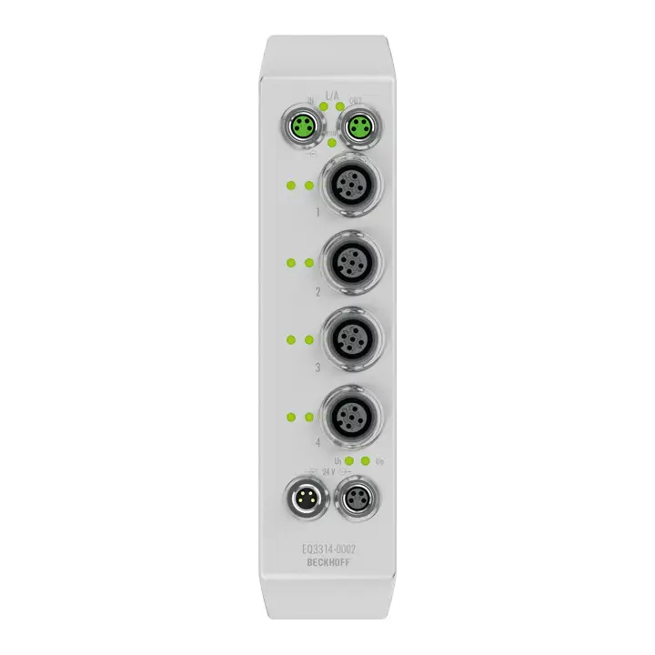 EQ3314-0002 | Beckhoff | EtherCAT Box, 4-канальный аналоговый вход, температура, термопара, 16 бит, M12, нержавеющая сталь