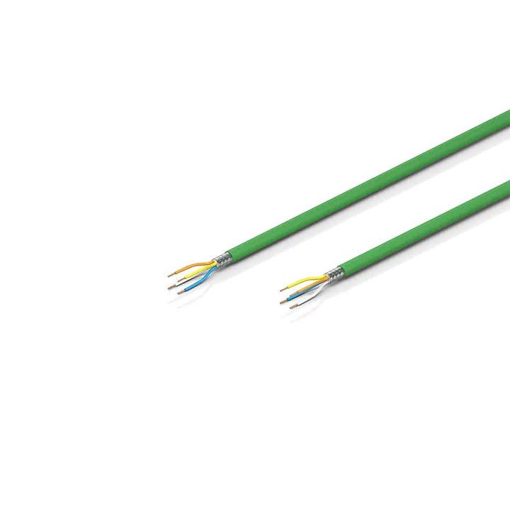 ZB9020 | Beckhoff | Промышленный кабель Ethernet/EtherCAT, экранированный, PUR, 1 x 4 x AWG22, пригоден для применения в кабельных цепях, Cat.5, зеленый