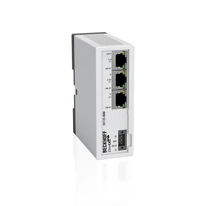 CU1123 | Beckhoff | инфраструктура, 3-портовый ответвитель, EtherCAT, 100 Мбит/с, 24 V DC, RJ45