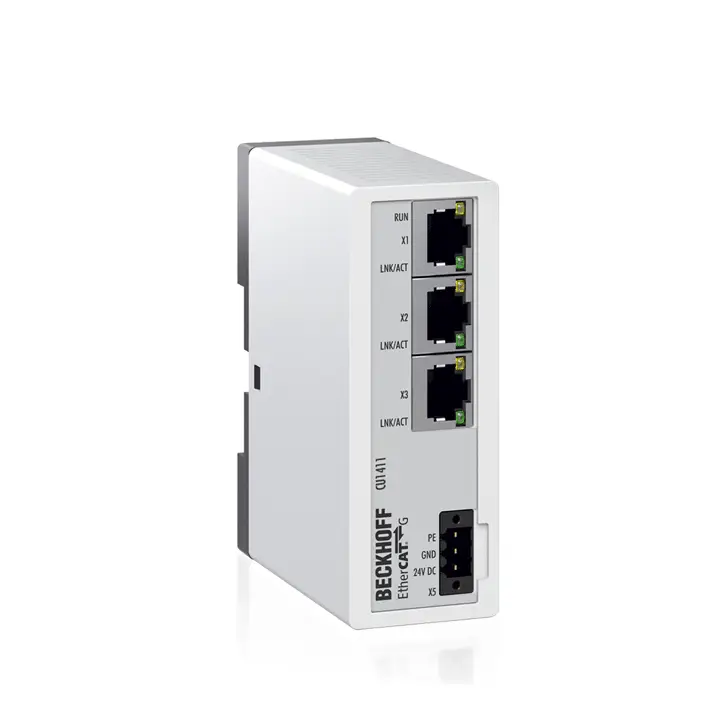 CU1411 | Beckhoff | инфраструктура, 1-портовый контроллер ответвления, EtherCAT G, 24 V DC, RJ45