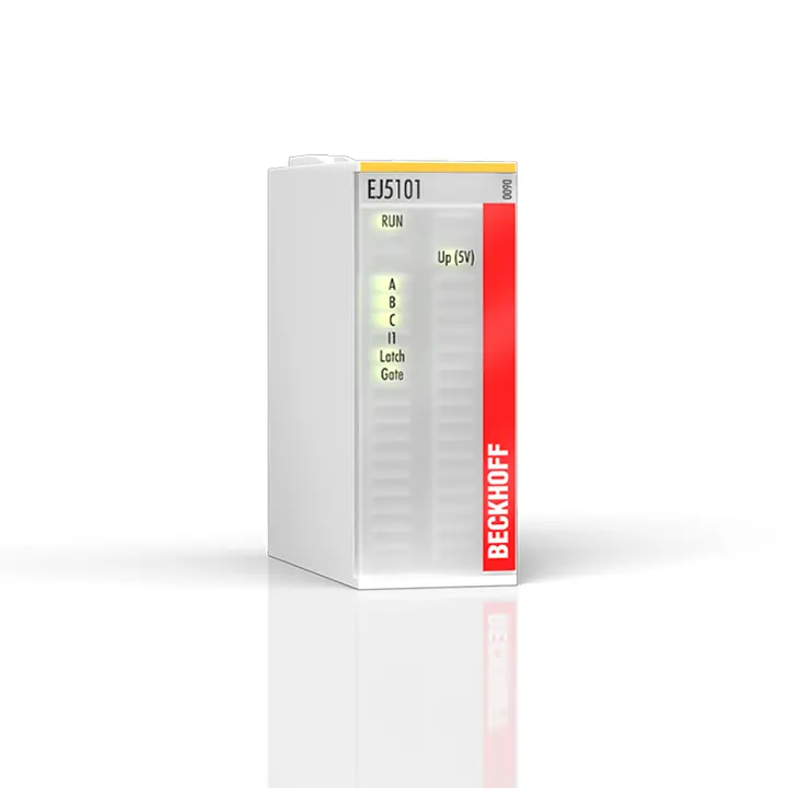 EJ5101-0090 | Beckhoff | EtherCAT вставной модуль, 1-канальный интерфейс энкодера, инкрементный, 5 В пост. тока (DIFF RS422, TTL), 1 МГц, TwinSAFE SC