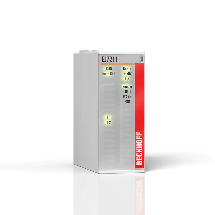 EJ7211-0010 | Beckhoff | EtherCAT вставной модуль, 1-канальный интерфейс движения, серводвигатель, 48 В пост. тока, 4,5 А, OCT
