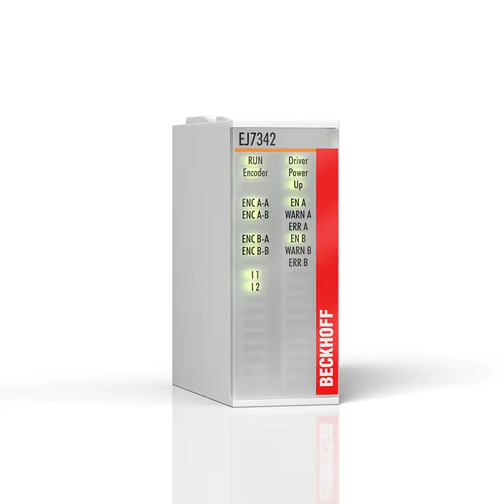 EJ7342 | Beckhoff | EtherCAT вставной модуль, 2-канальный интерфейс управления движением, двигатель постоянного тока, 48 В DC, 3,5 А, с инкрементальным энкодером