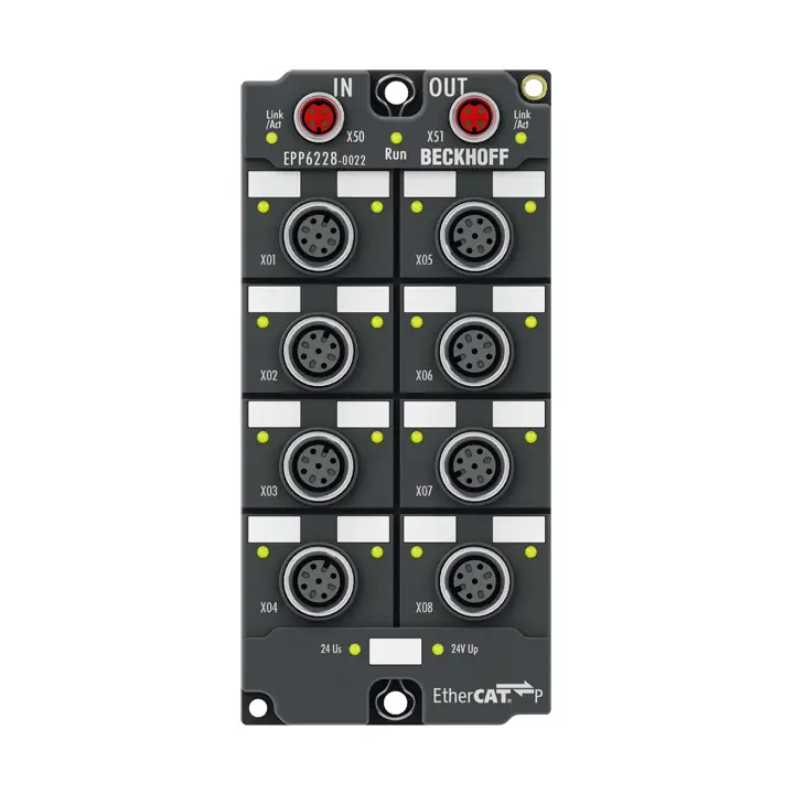 EPP6228-0022 | Beckhoff | EtherCAT P Box, 8-канальный коммуникационный интерфейс + 8-канальный цифровой вход, IO-Link, master, Class A, M12, предпочтительный тип