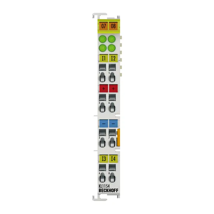 KL1154 | Beckhoff | Bus Terminal, 4-канальный цифровой вход, 24 V DC, 3 мс, коммутация по положительному потенциалу/земле