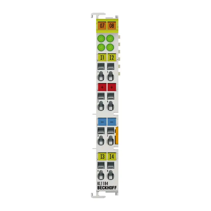 KL1184 | Beckhoff | Bus Terminal, 4-канальный цифровой вход, 24 V DC, 3 мс, коммутация по земле